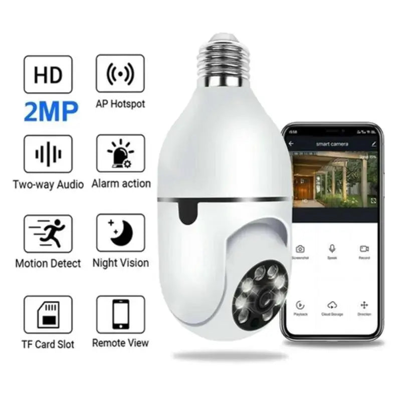 Câmera Wi-fi Inteligente 360° Com Visão Noturna HD