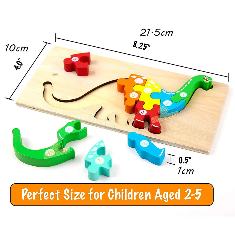 Quebra-Cabeça 3D de Madeira Montessori para Crianças