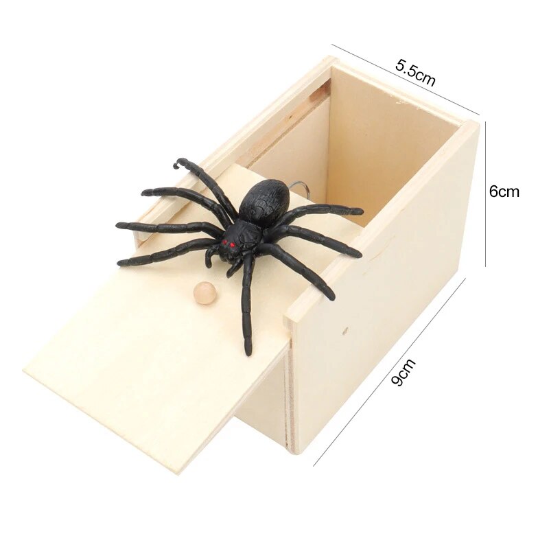 Caixa de Madeira Aranha Assustadora
