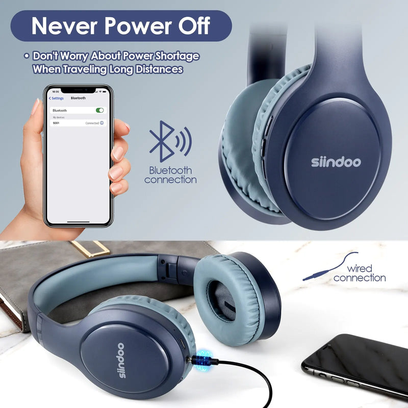 Fone de ouvido Siindoo Bluetooth Stereo