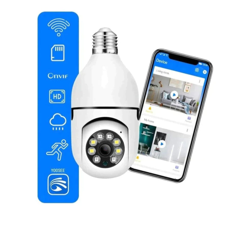 Câmera Wi-fi Inteligente 360° Com Visão Noturna HD